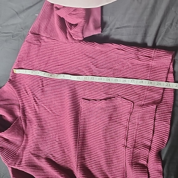 Gap L Waffle Knit Hoodie Mulberry - Picture 4 of 4